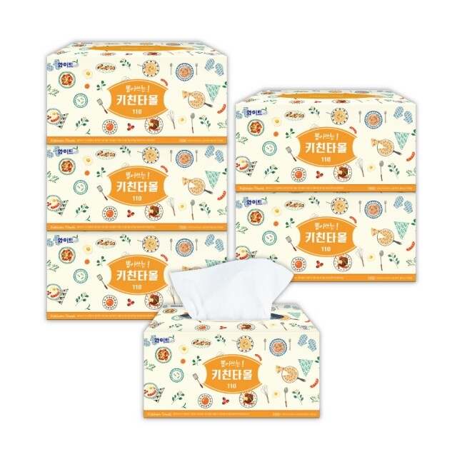 (주)인스,뽑아쓰는 키친타올 110매(6개)